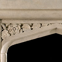 Victorian Stone Tudor Style Fireplace Mantel | Westland Antiques