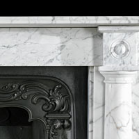 Regency White Veined Marble Antique Fireplace | Westland London