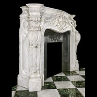 Rococo Baroque Antique Marble Fireplace | Westland London
