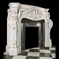 Rococo Baroque Antique Marble Fireplace | Westland London
