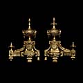 Rams Head Bronze French Antique Chenets | Westland London