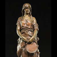 Bronze  Gypsy Girl Model Tambourine | Westland London