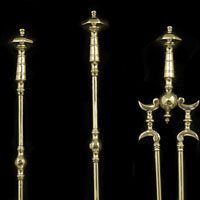 Victorian Set Of  Three Brass Fire Tools | Westland Antiques