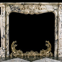 Arabascato Marble Rococo Fireplace Mantel | Westland Antiques.