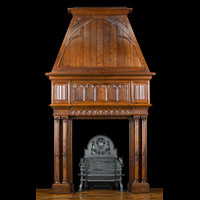 French Gothic Revival Wood Fireplace | Westland London