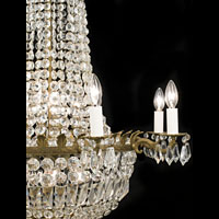 Empire Style Cut Glass Brass Chandelier | Westland London