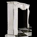 French Carrara Marble Louis XV Fireplace | Westland Antiques