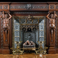 French Renaissance Oak Atlantean Fireplace | Westland London