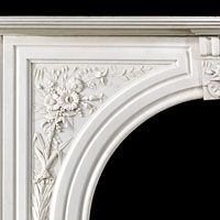 Victorian Arched White Marble Fireplace | Westland Antiques