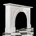 Victorian Arched White Marble Fireplace | Westland Antiques