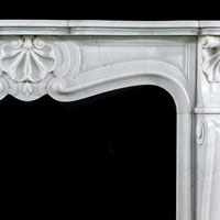 Louis XV White Marble Rococo Antique Fireplace | Westland London