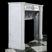 French Carved White Marble Antique Fireplace | Westland London
