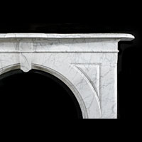 White Marble Arched Victorian Fireplace Mantel | Westland London