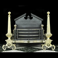 Neoclassical Victorian Brass Iron Fire Grate | Westland London