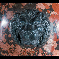 Pair Urns Scagliola Lion Black Marble | Westland London
