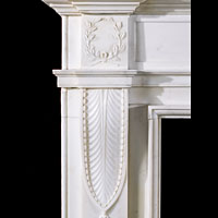 Georgian White Marble Antique Fireplace Mantel | Westland London