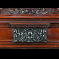 Mahogany Baroque Fireplace Overmantel | Westland London