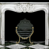 Rococo White Marble Antique Fireplace Mantel | Westland London