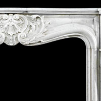 Rococo White Marble Antique Fireplace Mantel | Westland London