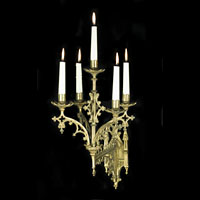Silver Plated Gothic Pugin Antique Wall Lights | Westland London