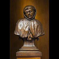 Oak Carved Bust Monk Benedictine | Westland London