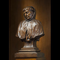 Oak Carved Bust Monk Benedictine | Westland London