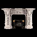White Marble Baroque Antique Fireplace | Westland London