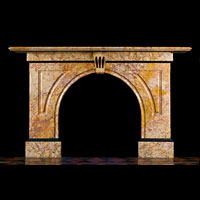 Rosa Valencia  Marble Arched Fireplace | Westland Antiques 
