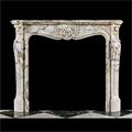 Antique Louis XV Chimneypiece in Breche Violette marble.