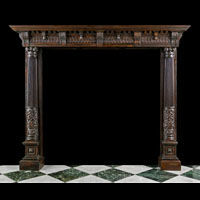 French Renaissance Oak Wood Fireplace | Westland Antiques