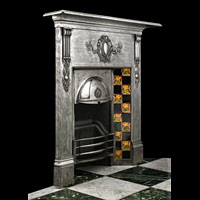 Victorian Art Nouveau Cast Iron Fireplace | Westland Antiques
