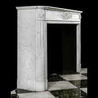 White Marble Louis XVI Antique Fireplace | Westland Antiques