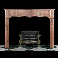 Louis XV Rose Marble Rococo Fireplace | Westland Antiques