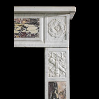 Italian Carrara And Brescia Marble Fireplace | Westland Antiques