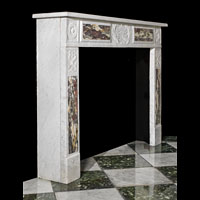 Italian Carrara And Brescia Marble Fireplace | Westland Antiques