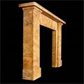 Antique Egyptian Revival English Regency Sienna Marble chimneypiece.