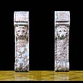 Pair Italian Lion Wall Fountains Marble | Westland London