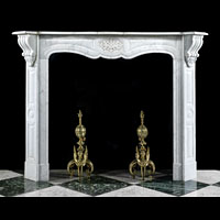 Rococo White Marble Antique Fireplace | Westland London