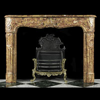 Yellow Marble French Rococo Fireplace | Westland Antiques