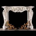 Scottish Rococo Marble Antique Fireplace