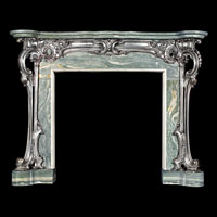 English Rococo Cast Iron and Marble Fireplace | Westland London