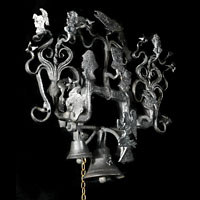 Antique Gate Bell Grim Reaper Wrought Iron | Westland London