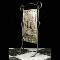 Arts And Crafts Brass Galleon Fire Guard | Westland London