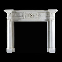 Early Georgian White Statuary Marble Fireplace | Westland London