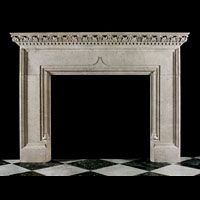 English Baroque Stone Fireplace Mantel | Westland Antiques