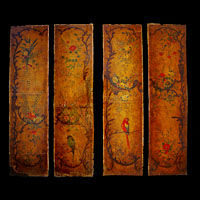 Antique Rococo Embossed Leather Panels | Westland London