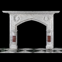 Gothic Revival White Marble Antique Fireplace | Westland London
