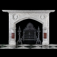 Gothic Revival White Marble Antique Fireplace | Westland London