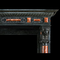High Renaissance Style Black Marble Fireplace | Westland