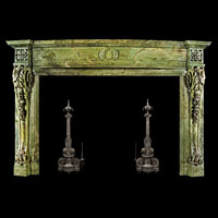 Irish Neoclassical Green Marble Fireplace | Westland London
